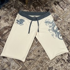 Lucky Brand Men's Vintage Y2K Asian Dragon Sweat Shorts Size S, 100 Cotton