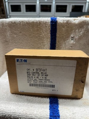 NIB Eaton BFD Control Relay BFDF44T 250 Volt DC 10 Amp