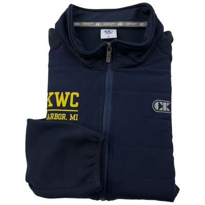 Cliff Keen Hybrid Stretch Full Zip Active Jacket Polyester Men s Small Blue CKWC
