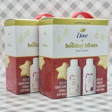 2x Dove Holiday Treats Mini Body Wash Set Sugar Cookie  Frosted Plum    NEW     