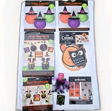 Halloween Decorations Lot Wall Hanging Die Cut Banner Paper Lantern Kids Party
