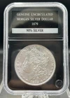 EH- 1879-S Genuine Uncirculated Morgan Silver Dollar, 90% Silver