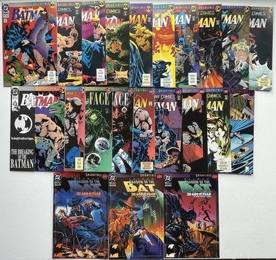 Batman Knightfall. Full Set Parts #1-19 + Tie-Ins. Lot of 22. KEY Bane. DC 1993.