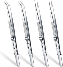 Pinzas de diamante de 4 piezas, pinzas de gemas de joyería profesional, pinzas.