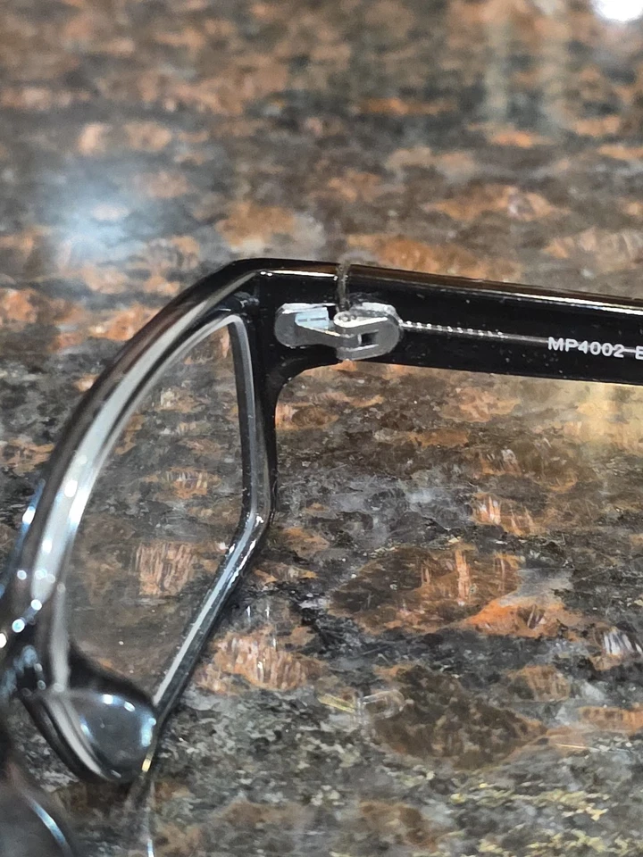 Marco de gafas MP4002 para hombre negro mate plástico borde completo cuadrado 53-16-140 Foto 4 de 4