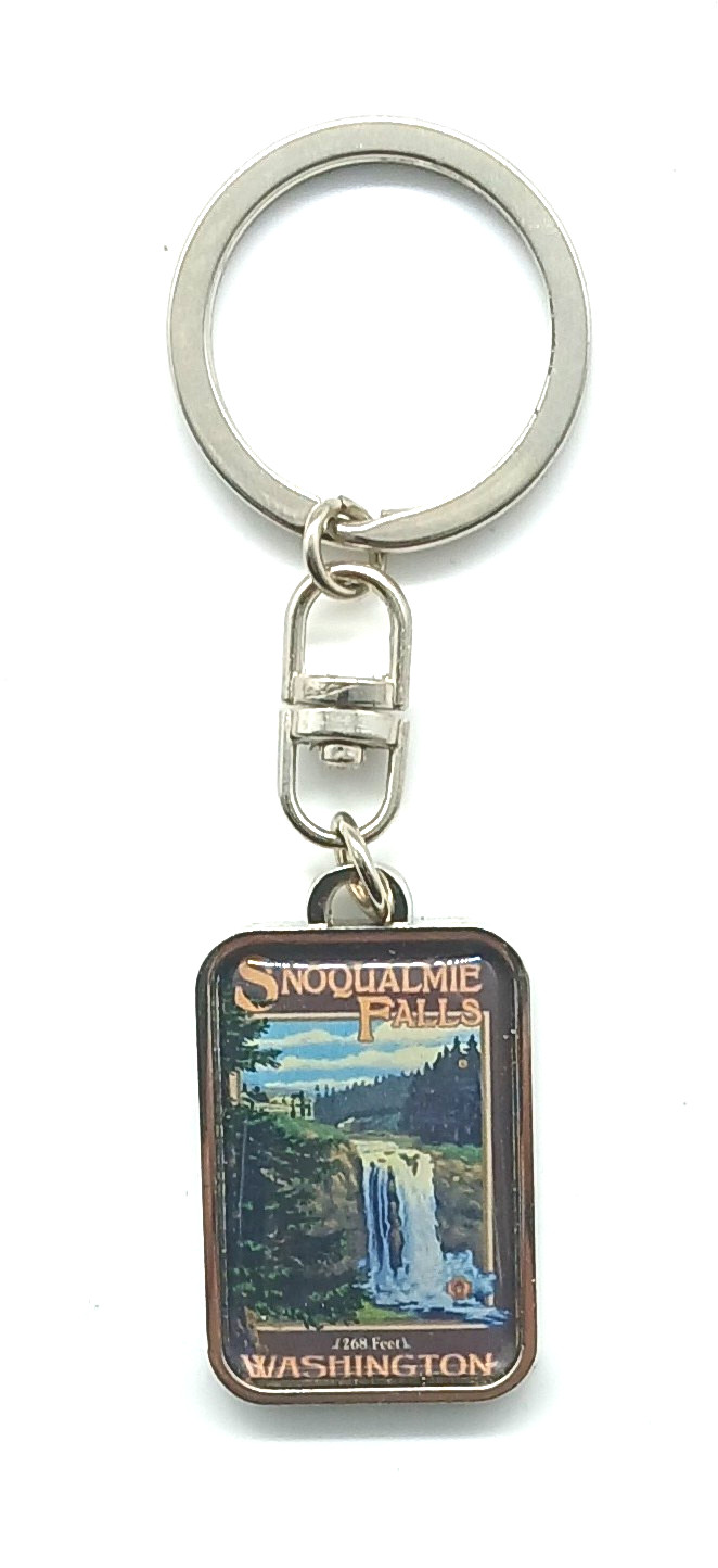 Vintage Snoqualmie Falls Washington Keychain Keyring