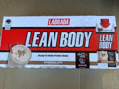 12 Labrada Lean Body Ready-to-Drink Chocolate Protein Shake 40g Protein 17 Fl Oz