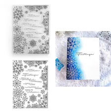 Snowflakes Christmas Scenes Rubber Clear Stamps for Diy Scrapbooking Card Making