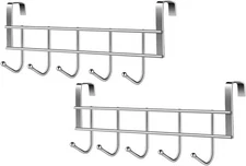 Wallet Metal Over Door Hanger Door Hook Coat Rack Stainless Steel Peg Rack Punch