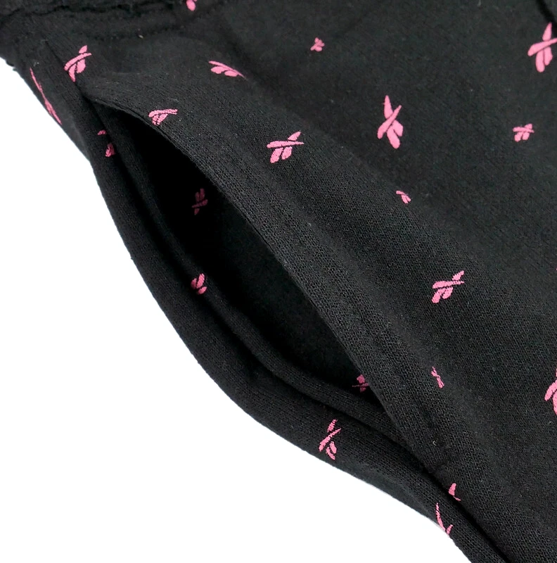 Reebok Damen Jogginghose Warm Fleece Trainingshose Hüft Hose Logo schwarz pink - Bild 4 von 4