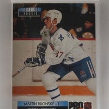 Pro Set 1992-93 Martin Rucinsky Rookie #238 Quebec Nordiques NHL Trading Card