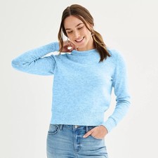 NWOT Women's Sonoma Goods For Life Crewneck Sweater Frosty Sky Size L