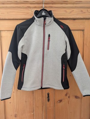 CMP Fleecejacke Funktionsjacke Sportjacke grau Kragen atmungsaktiv