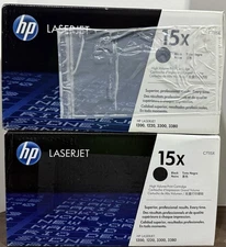Lot of (2) SEALED Genuine HP LaserJet 15X (C7115X) Black Toner Cartridge