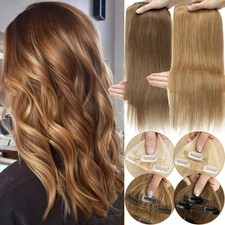 Thick Double Wefted Clip In Human Remy Hair Extensions 8 Pieces Full Head Brown