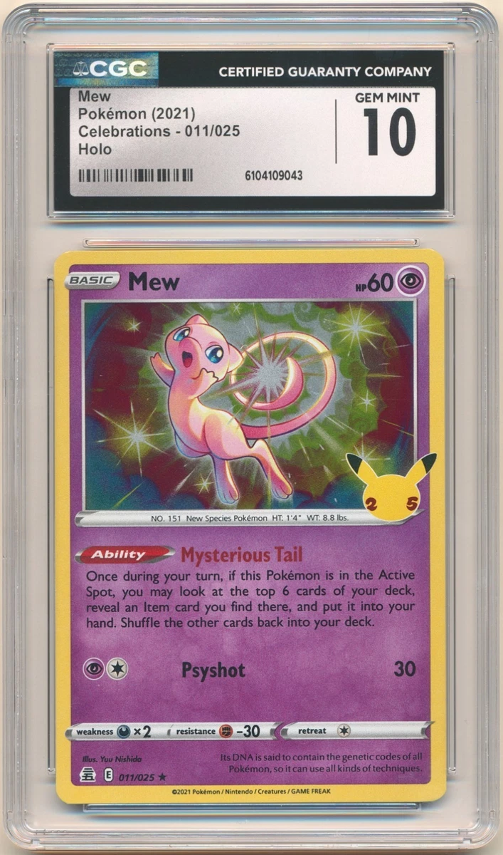 Mew Pokémon TCG Holo Rare Grade 10 Individual Collectible Card