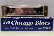 Kay Chicago Blues Harp Nickel Plated Harmonica Model KHCB-C with box