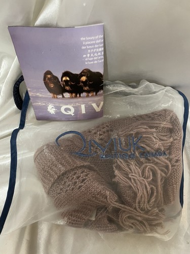 Sciarpa scialle Qiviut Qiviuk Boutique Canada Nando Musk Ox lavorato a mano Perù - Foto 11 di 11