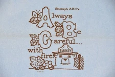 Vintage unused Smokey the Bear ABC's Wildfire Baby Bib burp drool shirt Spencers