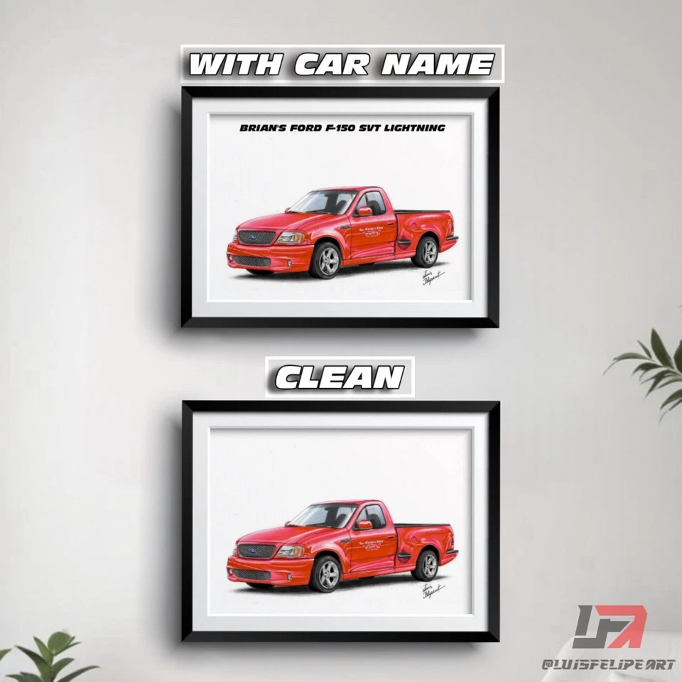 Fast and Furious car art poster: BRIAN O'CONNOR FORD F150 LIGHTNING - Image 4 of 4