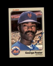 George Foster Hand Signed 1983 Fleer New York Mets Autograph