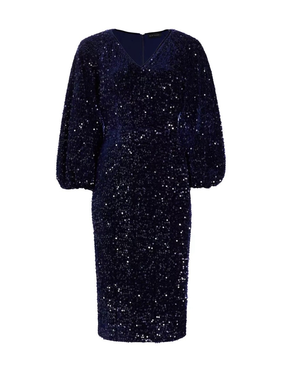 elie tahari midi dress The Mila Placed Floral Long Sleeve Silk Blend Midi Dress (Women)