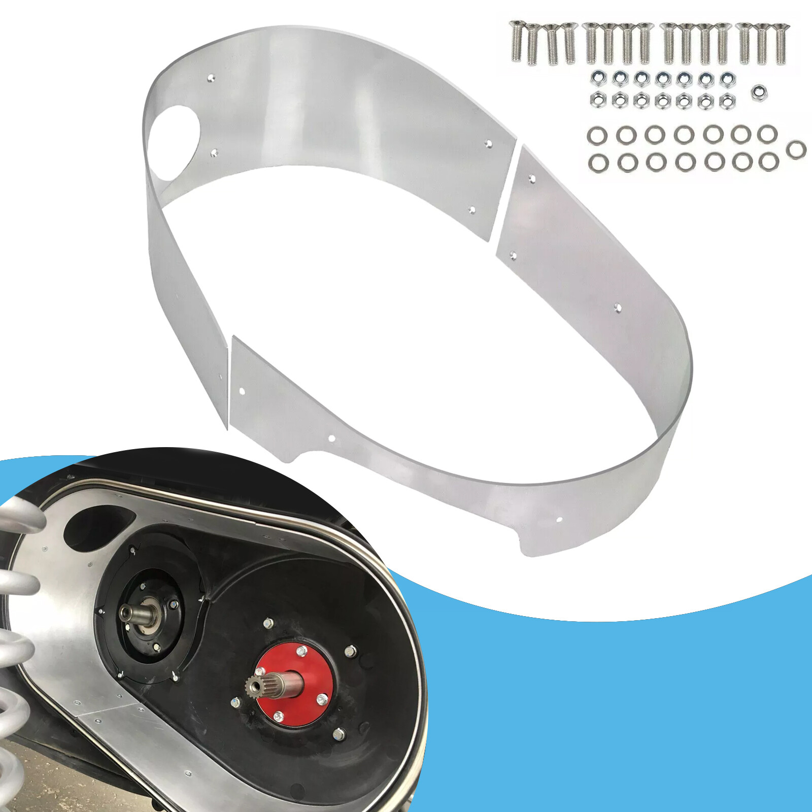 Clutch Drive Belt Inner Cover Shield Protector Guard For Can Am Maverick X3 17+