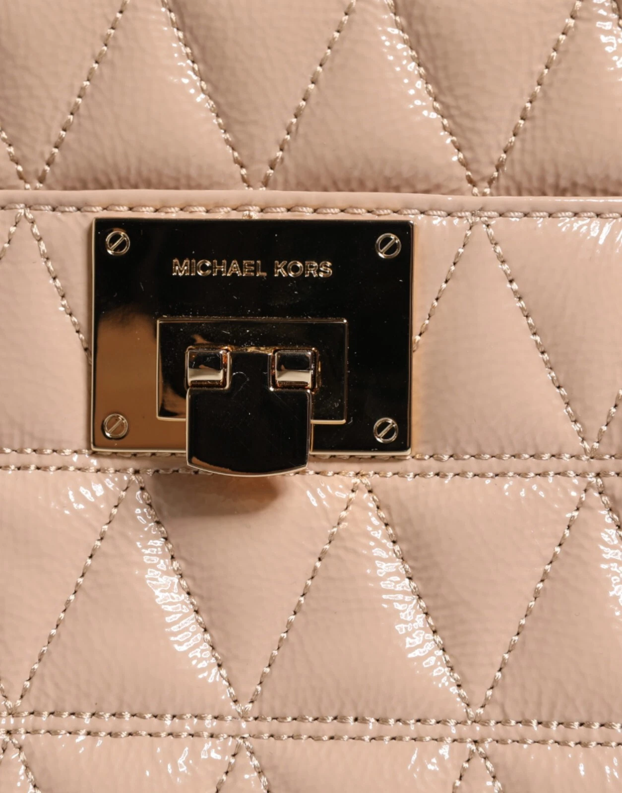 Borsa MICHAEL KORS pesca pelle trapuntata logo tracolla VIVIANNE messenger 600usd