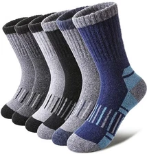  Kids Merino Wool Hiking Socks Toddlers Boys 8-12 Years Mix Color Hiking Socks