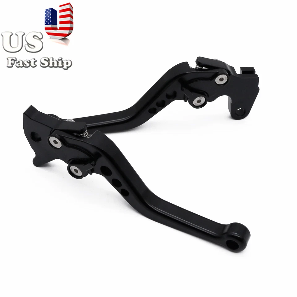 Mango de palanca de embrague de freno corto negro CNC para Yamaha YZF R6 YZF R1 2017-2023 Foto 3 de 4