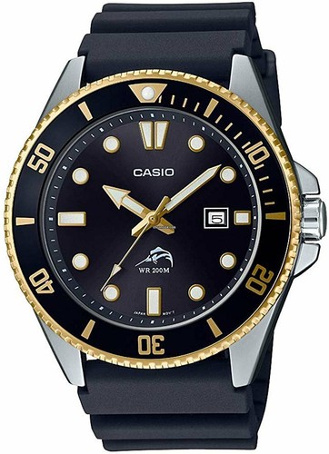 Casio MDV-106G-1AV New Original 200M Duro Analog Mens Watch Black MDV-106  MDV106 889232257921 | eBay