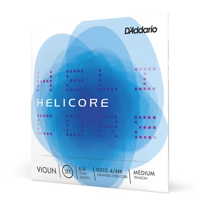 D'Addario Helicore Violin Strings 4/4 scale medium tension H310 4/4M full set