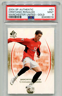 CRISTIANO RONALDO 2004 UD Upper Deck SP Authentic Gold 71/99 PSA 9 