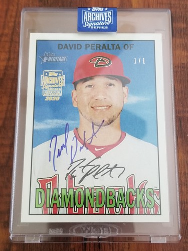 David Peralta 2020 Topps Archives Signature Series Auto Card - #1/1