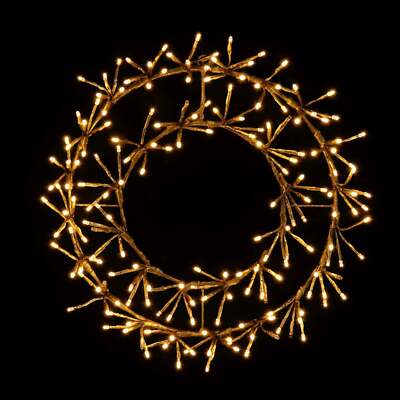 Warmweißer Twinkle Sparkle LED Doppelkranz 45 cm