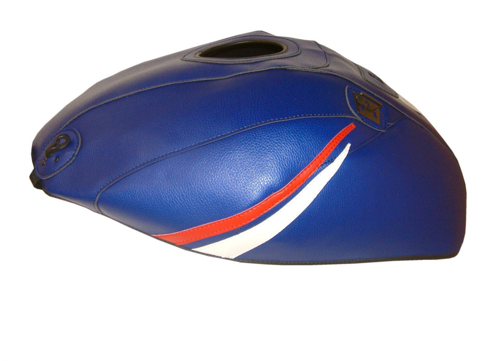 Accessoire moto Suzuki GSXF 650 2008 couvre-réservoir Top Sellerie essence bleu blanc rouge