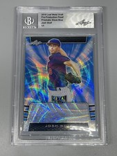 Josh Wolf 2019 Leaf Metal Draft Baseball 1/1 Pre-Production Proof Prismatic Blue
