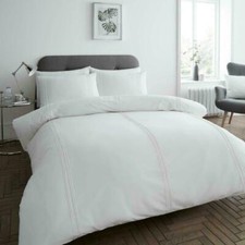Image of Luxury Pleated Duvet Set Quilt Cover Bedding With Pillowcase All Sizes (Dulwich)