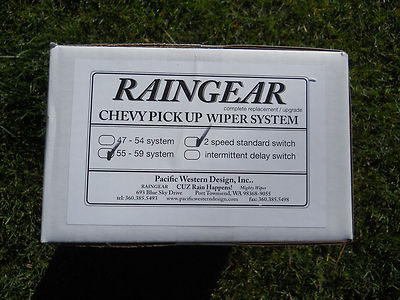 '55-'59 Chevy & GMC Pickup  Raingear Wiper Set up W/ 2 Speed Switch