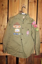 Boy Scouts of America BSA Youth Shirt Large   Green W/ Eagle Patch San Diego