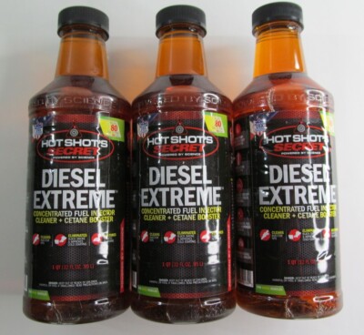3-PACK 1-QT/ 32oz (96oz TOTAL) HOT SHOT'S DIESEL EXTREME FUEL INJECTOR CLEANER