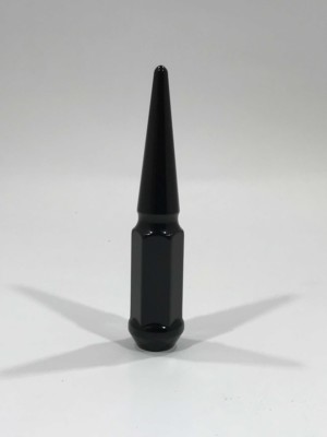 Black Spike Lug Nut – 14x1.5 – 4.5″ Length – Fits Chevy, GMC, Ford, Dodge/Ram – Wheel Mate – Metal