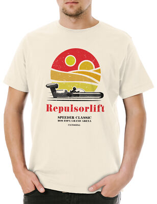 Repulsorlift Landspeeder Herren T-Shirt Luke Star Rebel Skywalker Wars Alliance