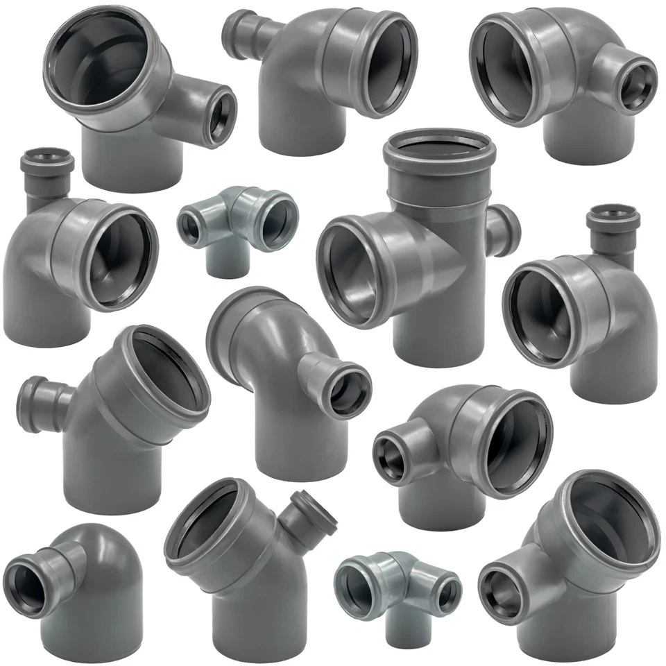 Bogen Kunststoff HT-Rohr Installation Abwasser 110 x 50 mm 45° 90°