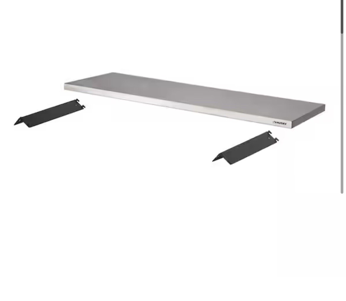Husky Work Surface 48 In. Garage Storage System Stainless Steel