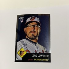 2022 Topps Chrome Platinum Zac Lowther Rookie Card #271 Baltimore Orioles. rookie card picture