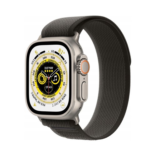 Smartwatch Apple Watch Ultra 49 mm Titan schwarz/grau – Akkuzustand 84
