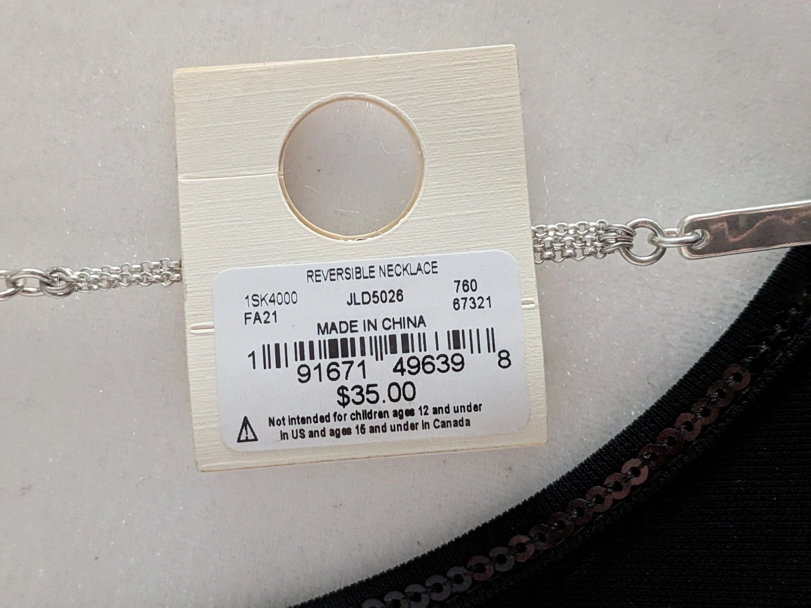Lucky Brand Gold Silver Tones Pendant Necklace Reversible - product detail image 7