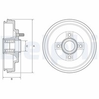 2X Delphi Bremstrommel BFR589 FüR Mitsubishi Star Attrage Space 6 A05A A03A A13A