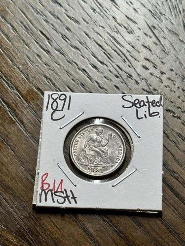 1891 O Seated Liberty Silver Dime BU Uncirculated MS++ US 10c Type Coin (18190)